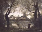 Jean Baptiste Camille  Corot Mantes (mk11) France oil painting artist